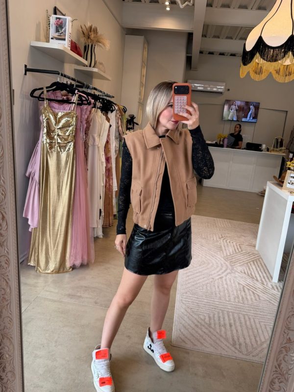 CHALECO SUEDE CAMEL - Imagen 7