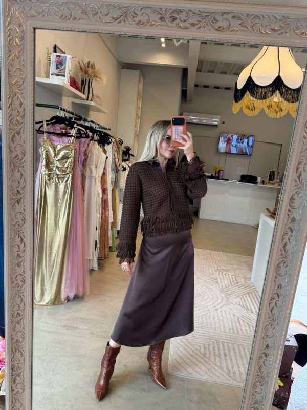FALDA SATIN BROWN - Imagen 3