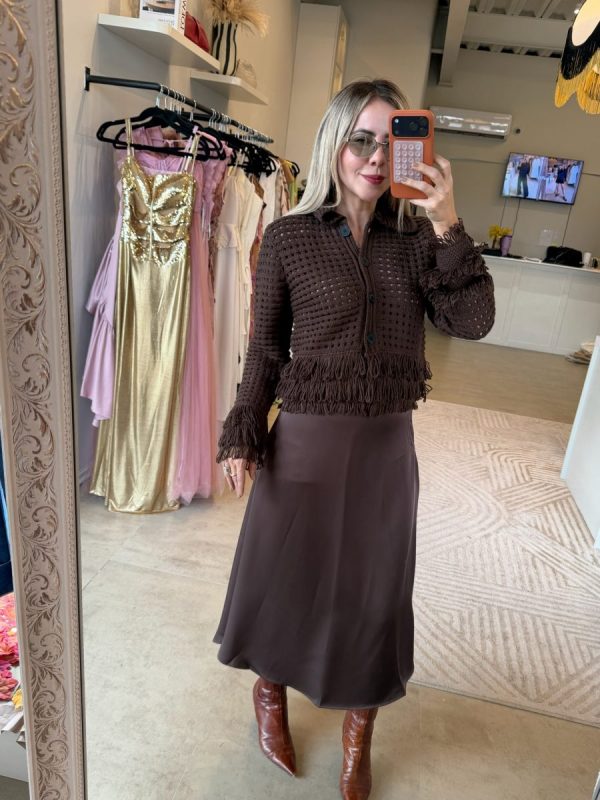 FALDA SATIN BROWN - Imagen 4