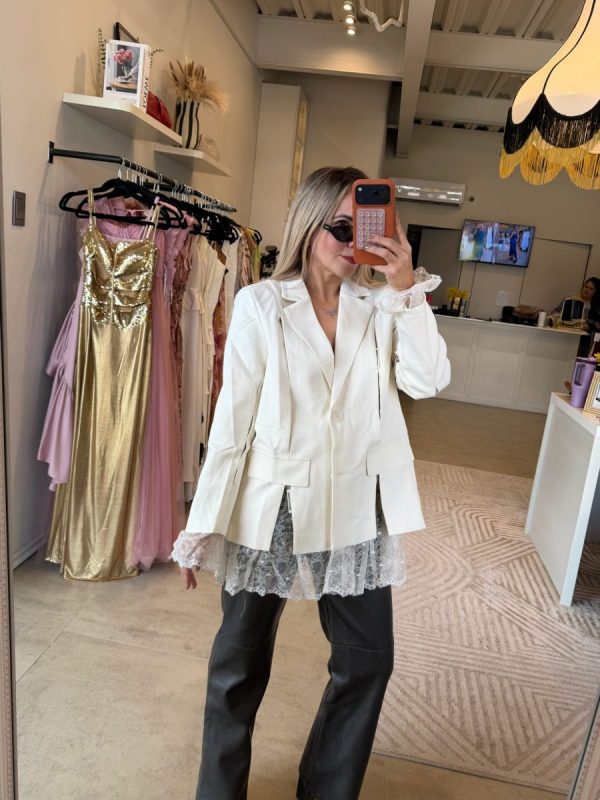 BLAZER LACE WHITE - Imagen 2