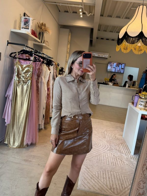 CAMISA SUEDE BEIGE - Imagen 2