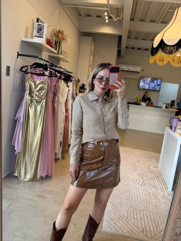 CAMISA SUEDE BEIGE - Imagen 3