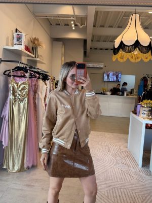 JACKET SUEDE CAMEL OVERSIZE LA