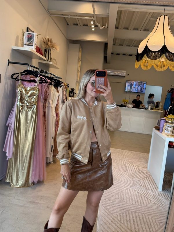 JACKET SUEDE CAMEL OVERSIZE LA - Imagen 3