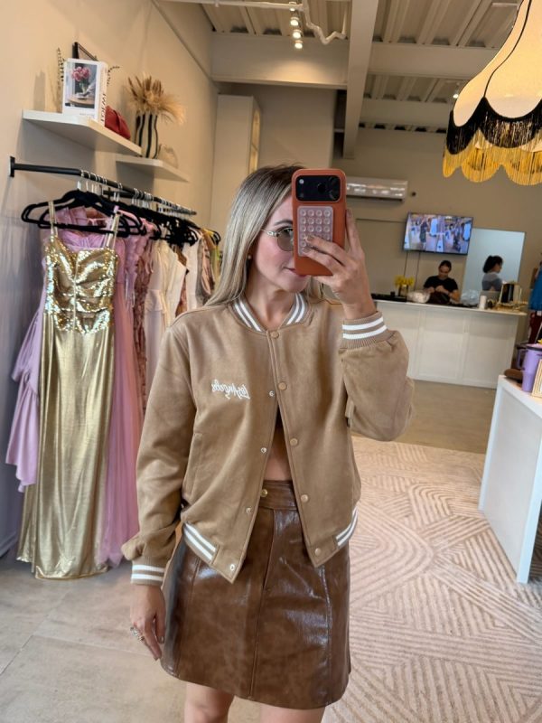 JACKET SUEDE CAMEL OVERSIZE LA - Imagen 4