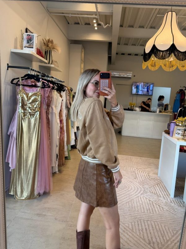 JACKET SUEDE CAMEL OVERSIZE LA - Imagen 5
