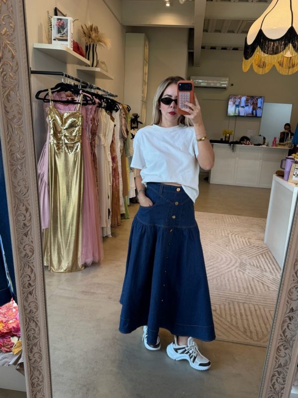 FALDA LARGA DENIM - Imagen 2