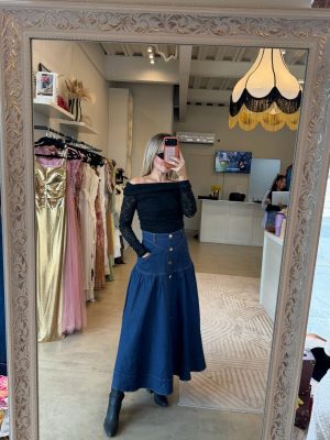 FALDA LARGA DENIM