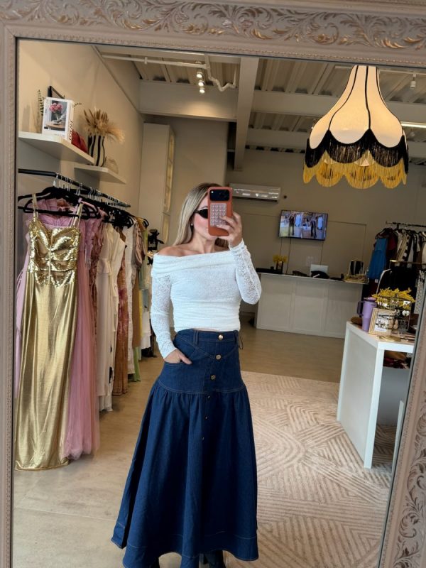 FALDA LARGA DENIM - Imagen 7