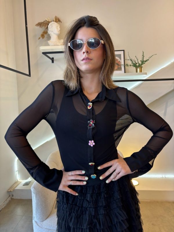 BLUSA MESH BLACK
