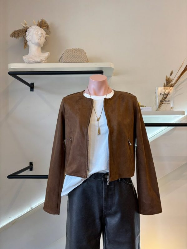 JACKET SUEDE FORMAL BROWN - Imagen 7