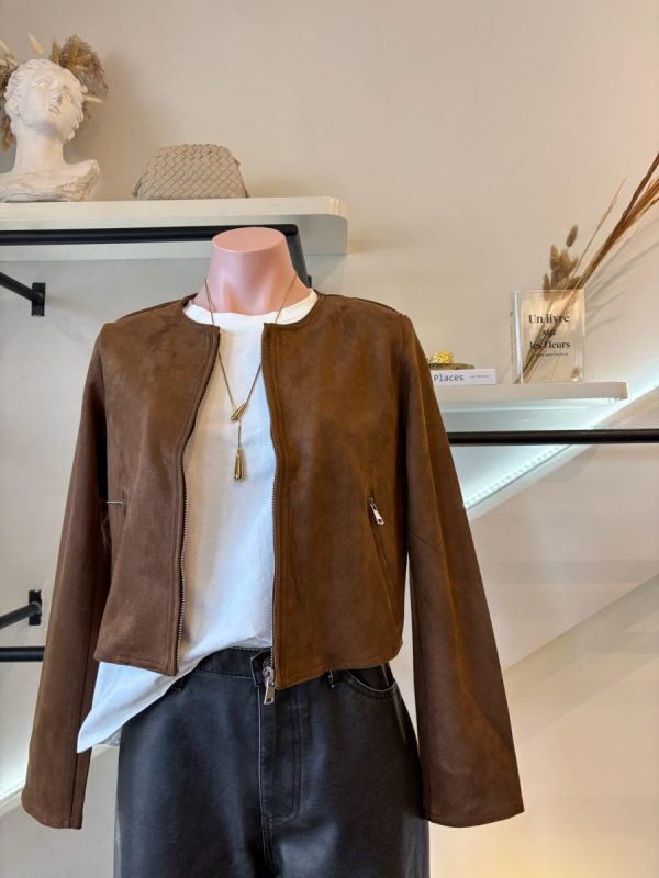 JACKET SUEDE FORMAL BROWN - Imagen 8
