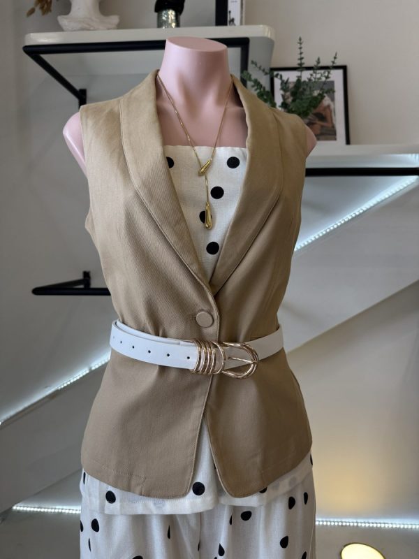 CHALECO FORMAL KHAKI - Imagen 2