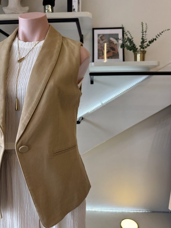 CHALECO FORMAL KHAKI - Imagen 5