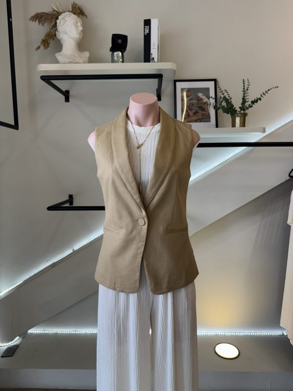 CHALECO FORMAL KHAKI - Imagen 4