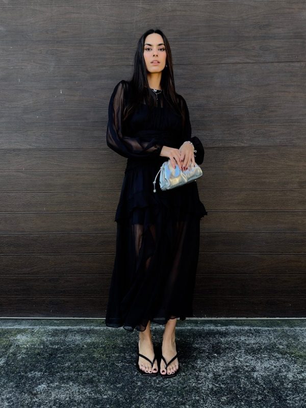 VESTIDO BLACK BOHO - Imagen 5