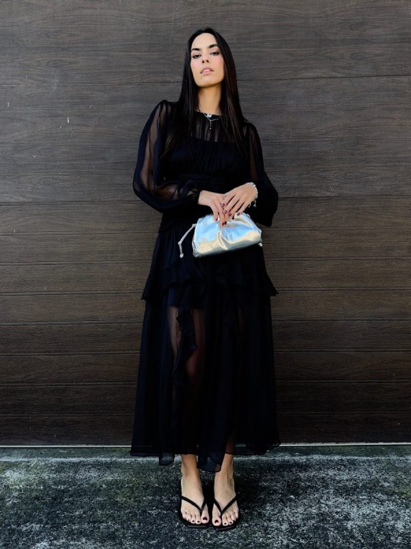 VESTIDO BLACK BOHO - Imagen 3