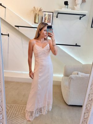 VESTIDO LARGO SATIN LACE