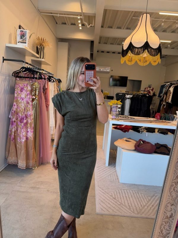 VESTIDO SUEDE GREEN - Imagen 3