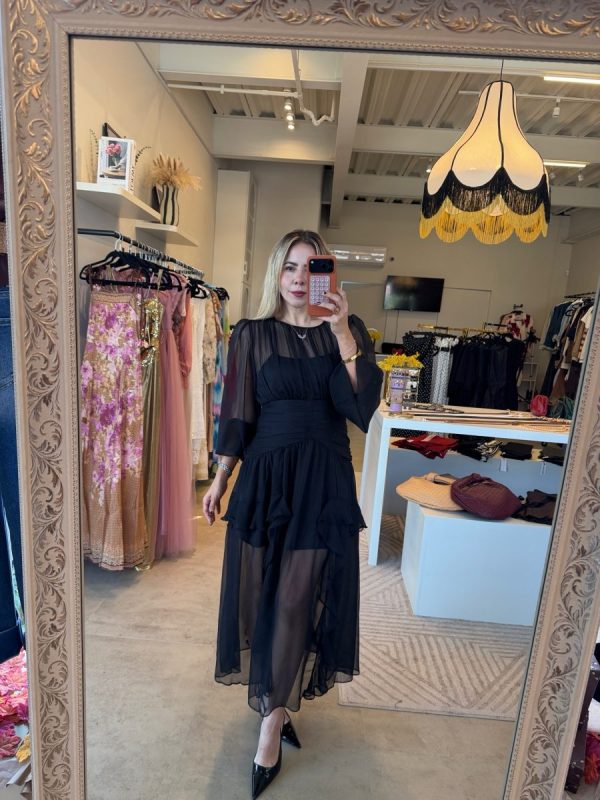 VESTIDO BLACK BOHO - Imagen 8