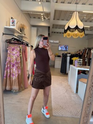 VESTIDO TIPO FALDA CORTO BROWN
