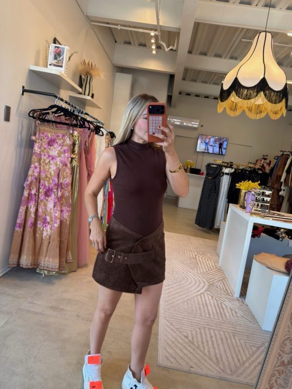 VESTIDO TIPO FALDA CORTO BROWN - Imagen 2