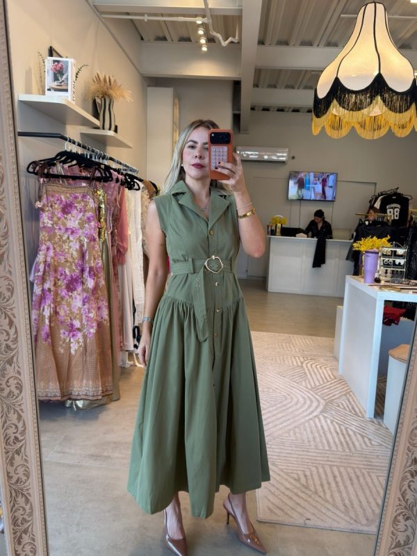 VESTIDO MIDI GREEN - Imagen 3