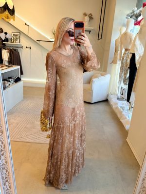 VESTIDO ENCAJE BROWN
