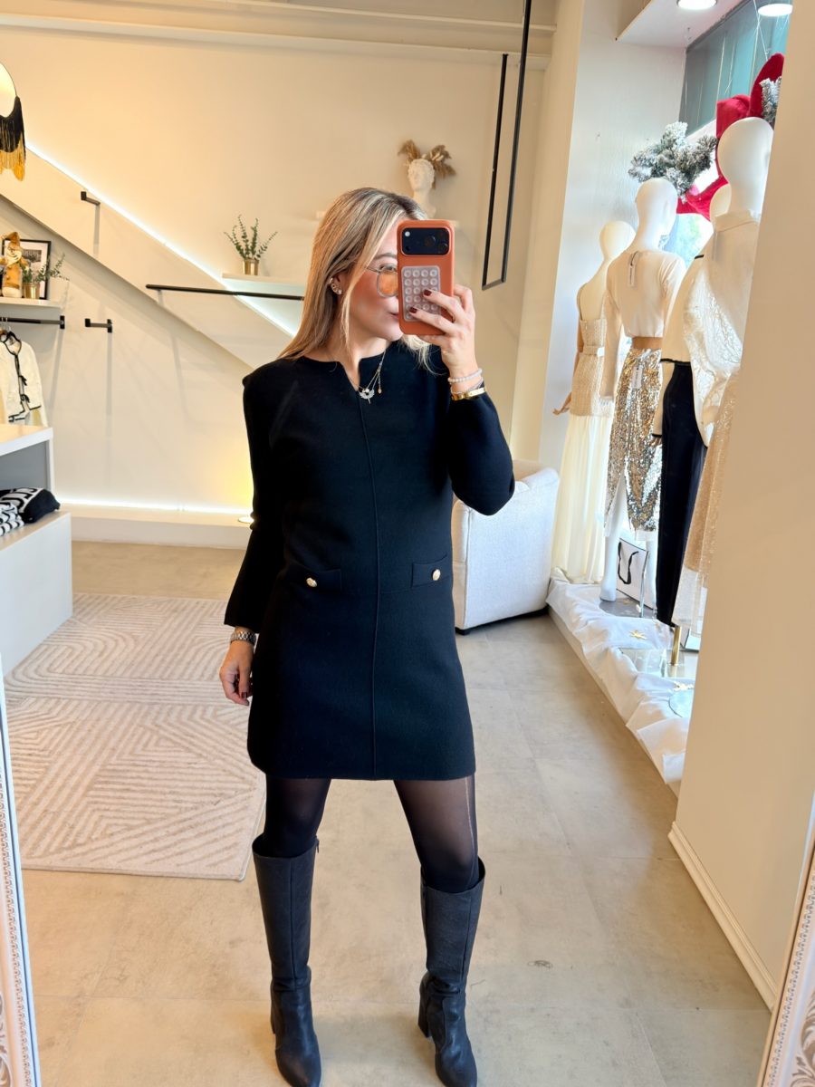 VESTIDO ESPAÑOL PUNTO BLACK - Imagen 2