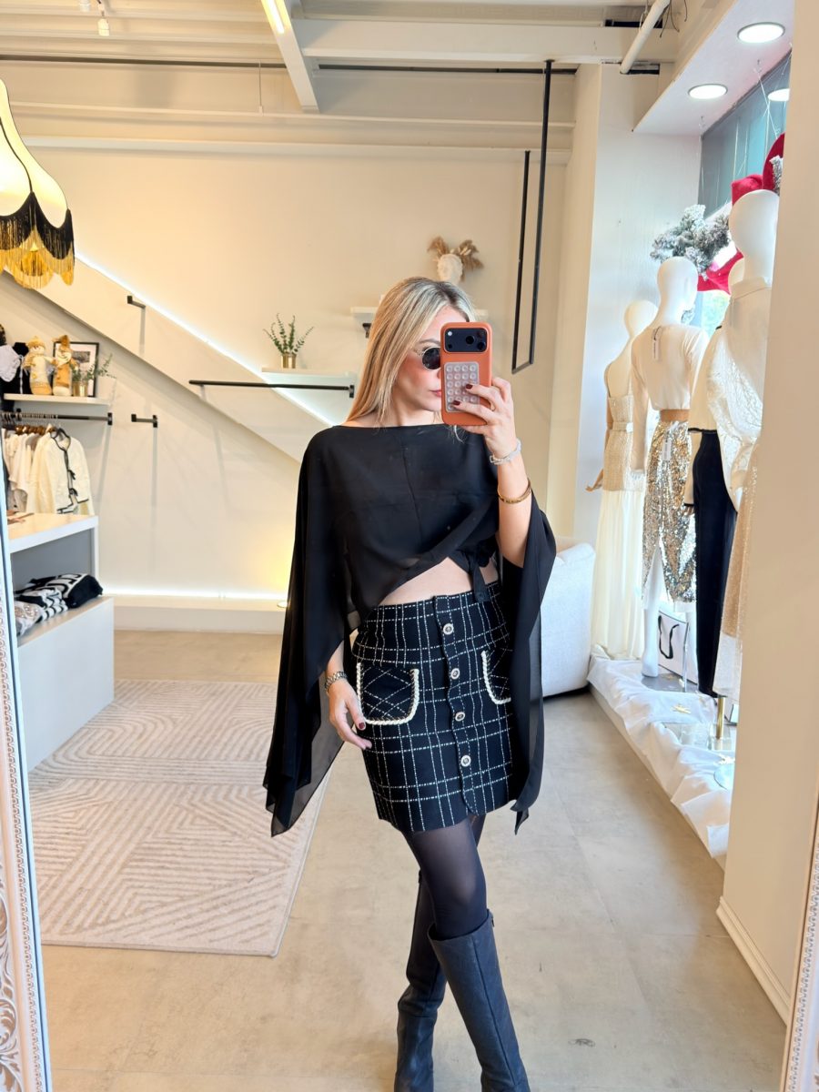 FALDA PUNTO BLACK CUADRO - Imagen 7