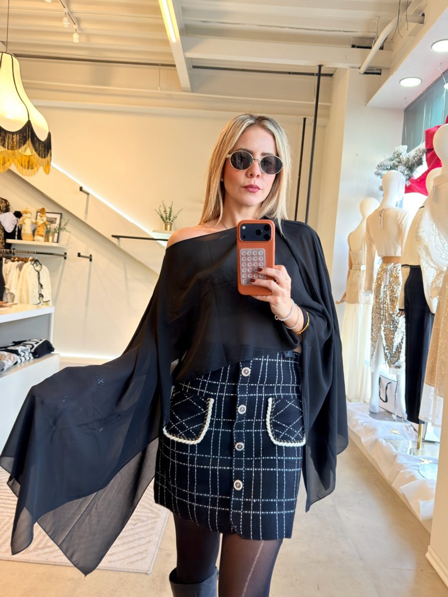 FALDA PUNTO BLACK CUADRO - Imagen 6