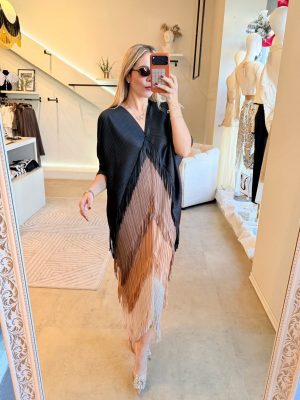 VESTIDO ESPAÑOL BICOLOR BLACK