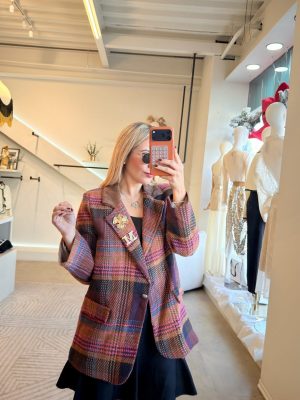 BLAZER TWEED BROCHE