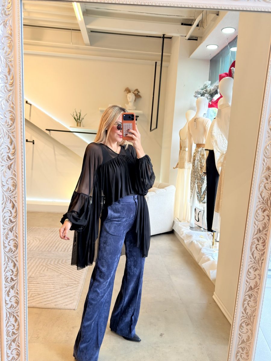 BLUSÓN MESH BLACK MANGA LARGA - Imagen 4