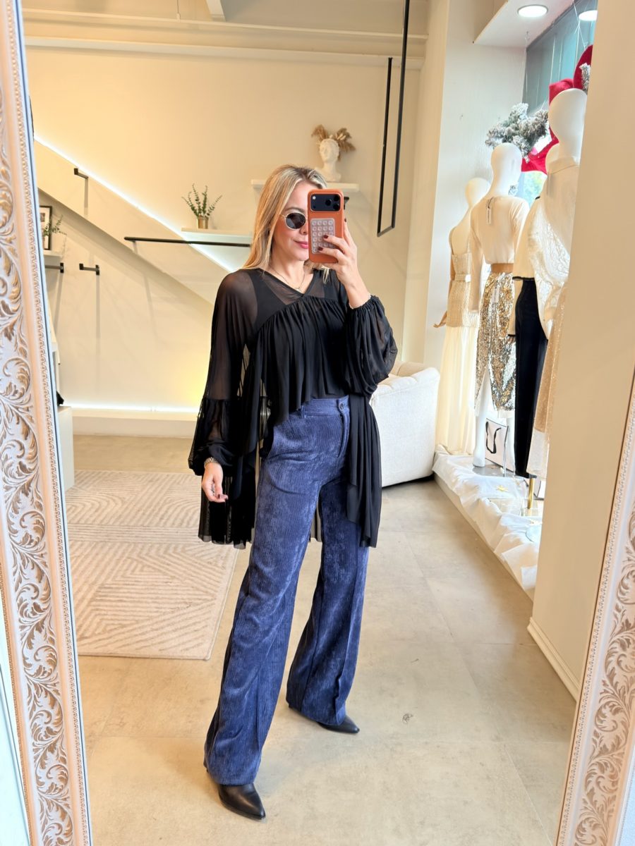 BLUSÓN MESH BLACK MANGA LARGA - Imagen 5