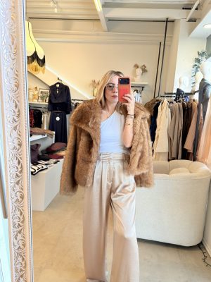 ABRIGO EFECTO PELO LIGHT BROWN