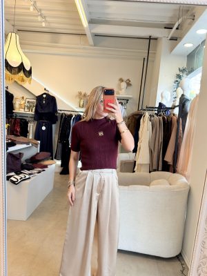 BLUSA LOEWE BURGUNDY