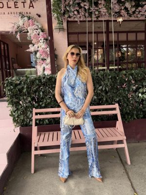 CONJUNTO HALTER BLUE ESTAMPADO