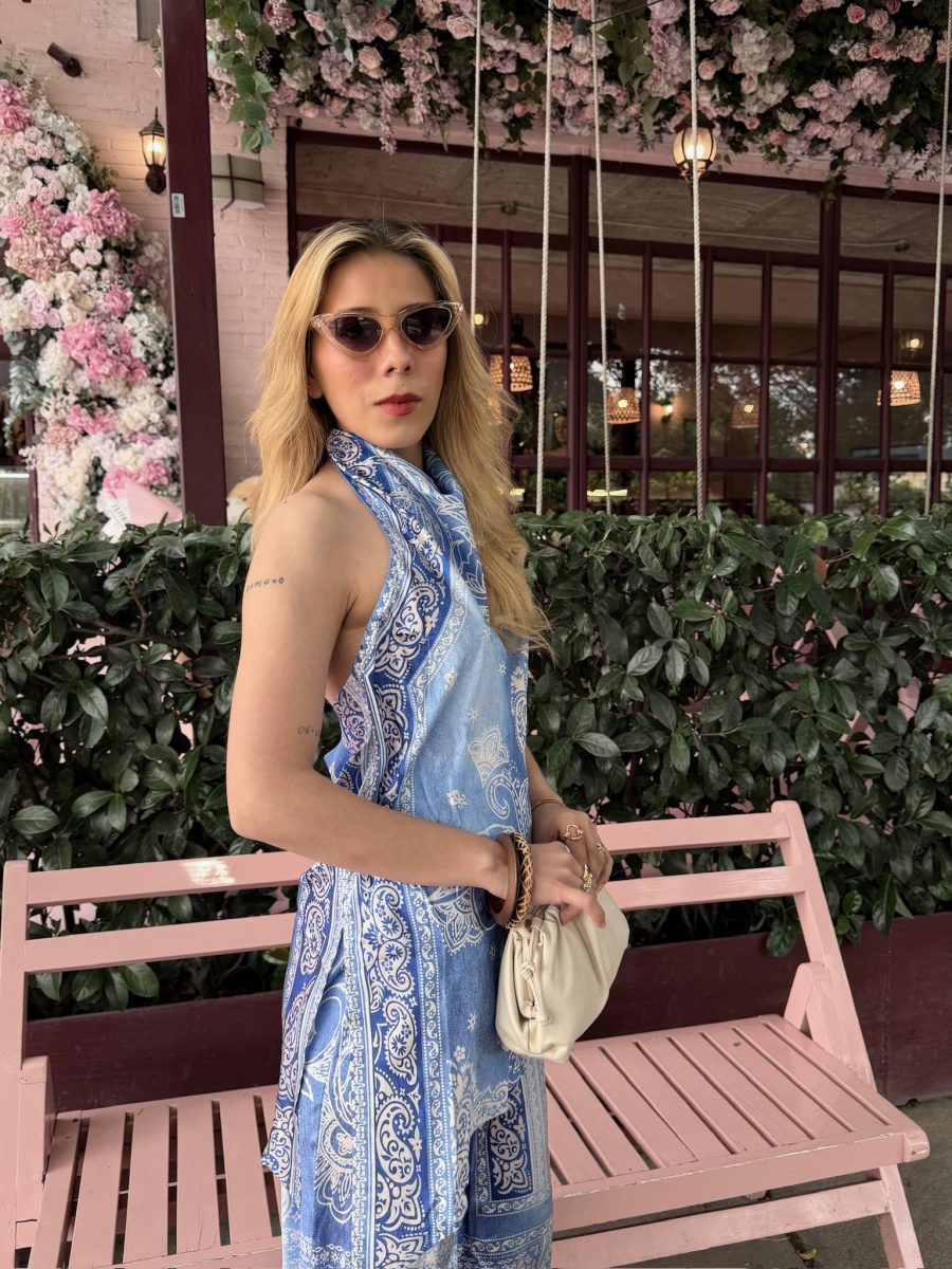 CONJUNTO HALTER BLUE ESTAMPADO - Imagen 2