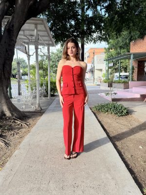 CONJUNTO STRAPLESS RED