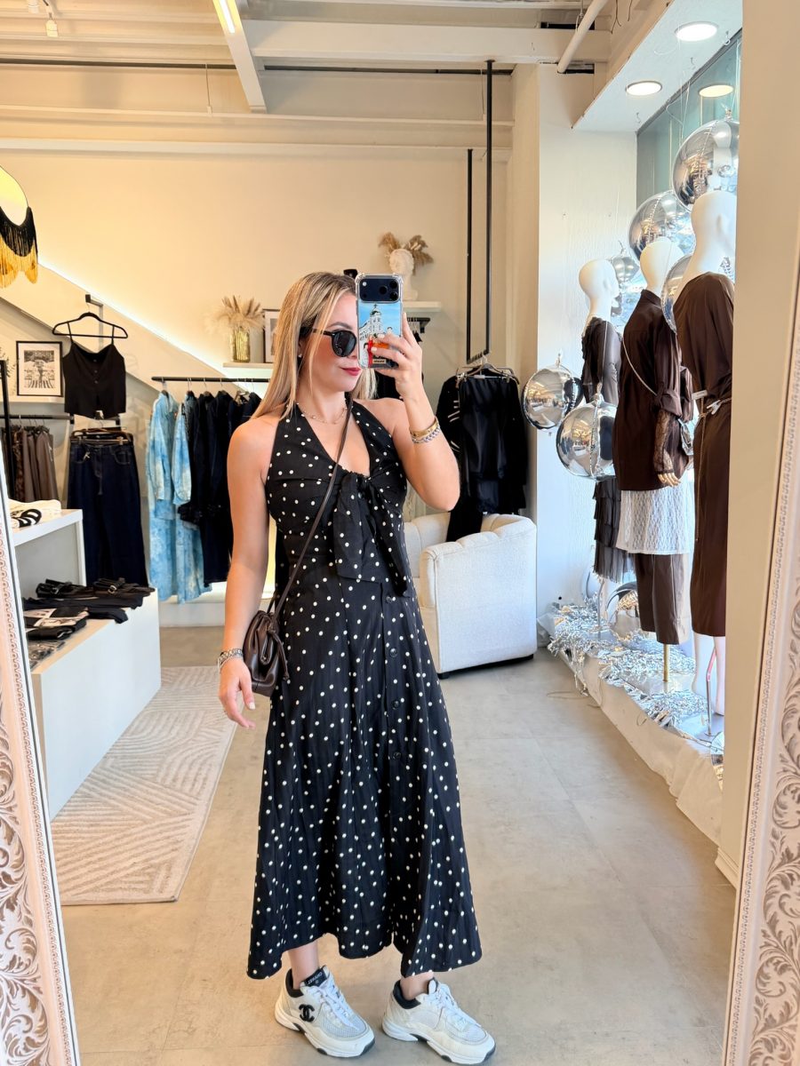 VESTIDO HALTER POLKA BLACK - Imagen 3