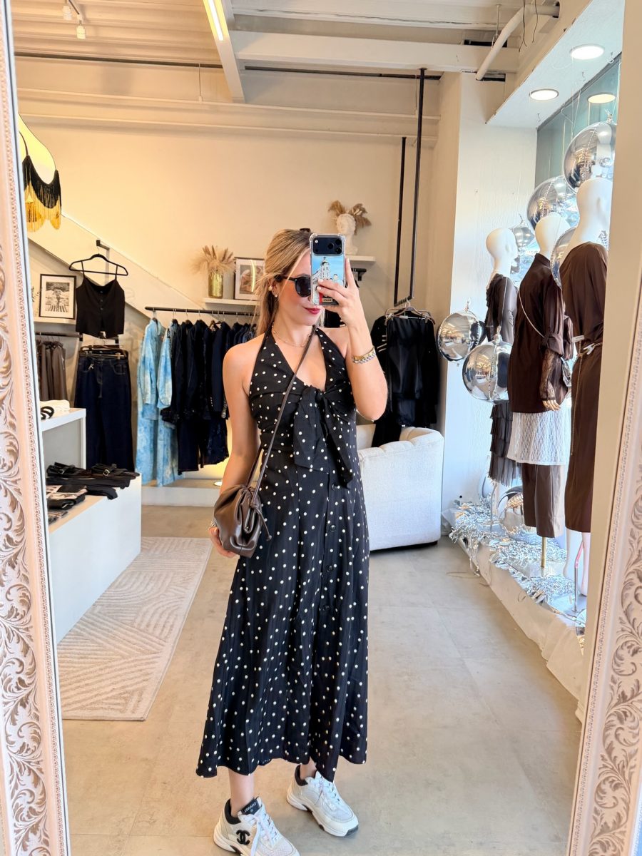 VESTIDO HALTER POLKA BLACK - Imagen 4