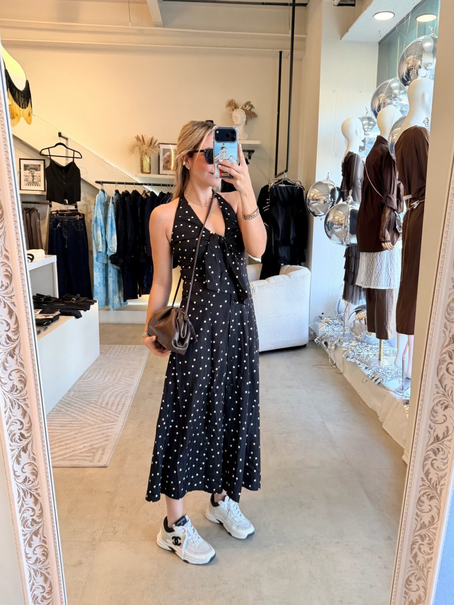 VESTIDO HALTER POLKA BLACK - Imagen 5