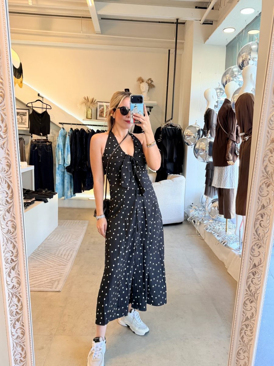 VESTIDO HALTER POLKA BLACK - Imagen 7