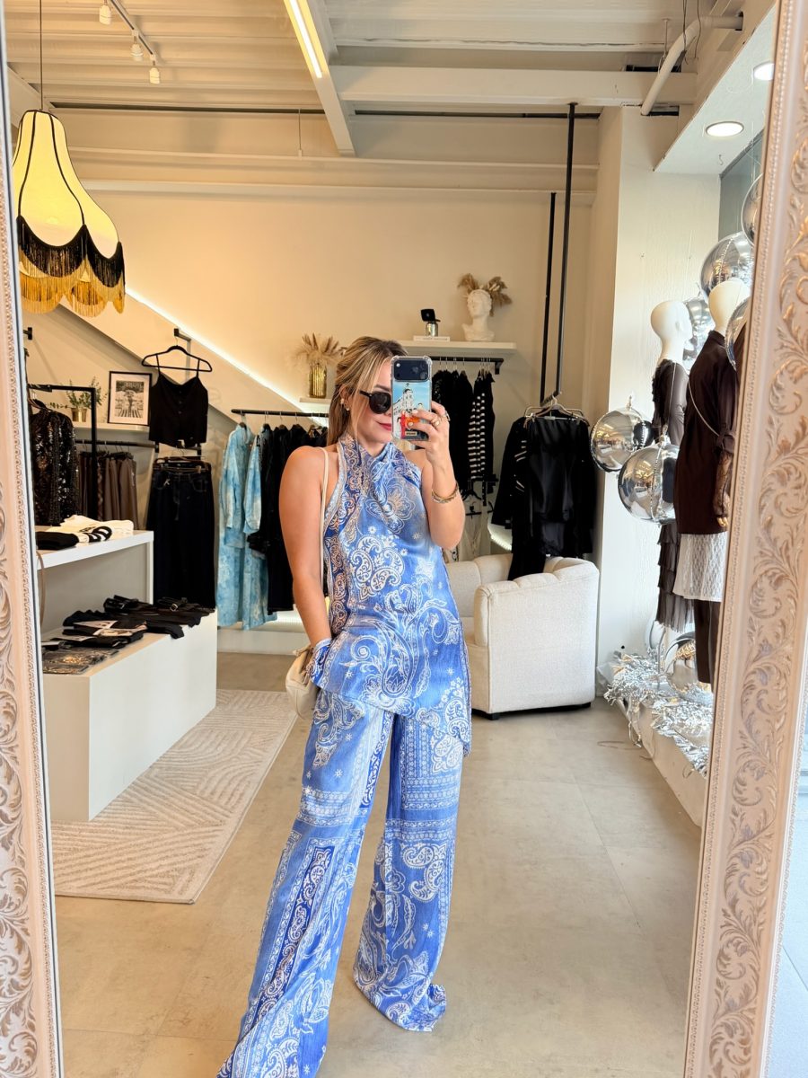 CONJUNTO HALTER BLUE ESTAMPADO - Imagen 3