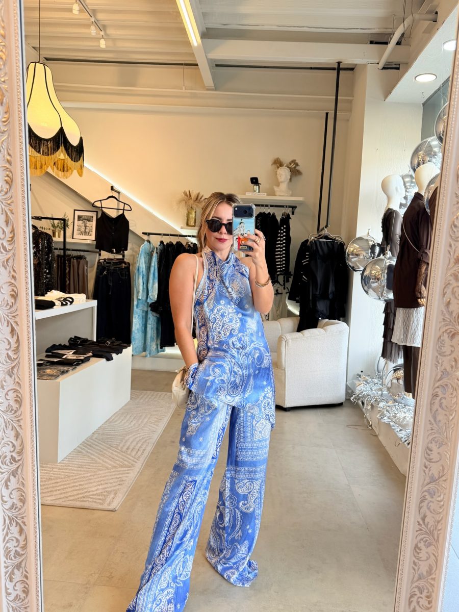 CONJUNTO HALTER BLUE ESTAMPADO - Imagen 4