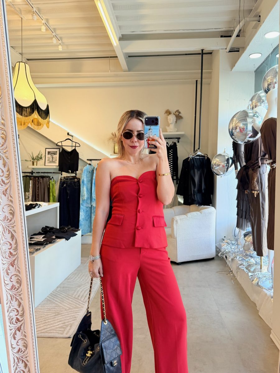 CONJUNTO STRAPLESS RED - Imagen 3