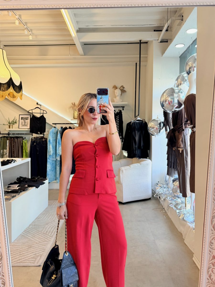 CONJUNTO STRAPLESS RED - Imagen 4