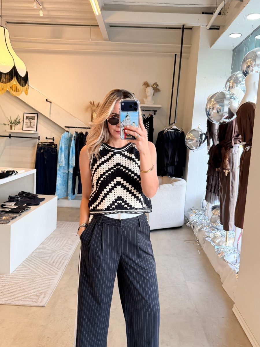 BLUSA TEJIDA BLACK WHITE - Imagen 2