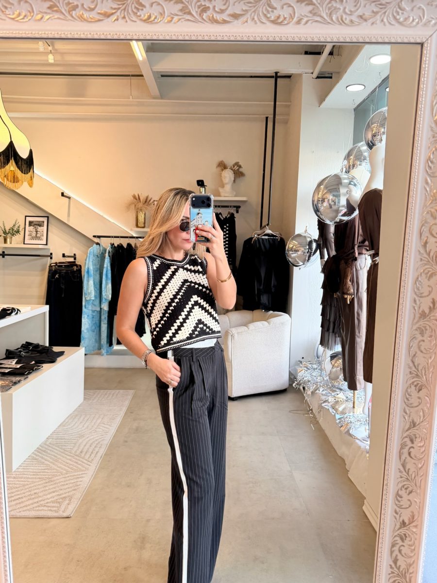 BLUSA TEJIDA BLACK WHITE